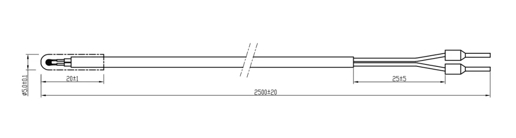 Fast Reaction Speed 10K Ntc Duct Sensor TPE Probe Measuring The Supply and Return Air Temperature in HVAC System